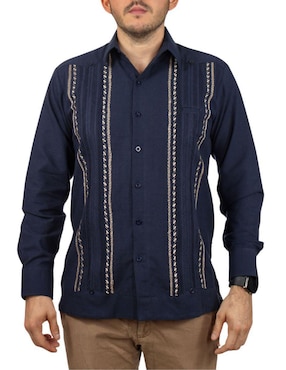 Guayabera manga larga Teya Artesanal para hombre