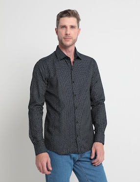 Camisa Casual JBE De Manga Larga Para Hombre