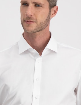 Camisa de vestir Calderoni de algodón manga larga para hombre