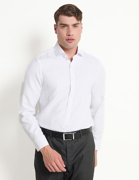 Camisa De Vestir Kenneth Cole Reaction De Algodón Manga Larga Para Hombre