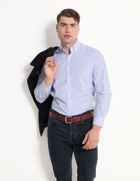 Camisa De Vestir Kenneth Cole Reaction De Algodón Manga Larga Para Hombre