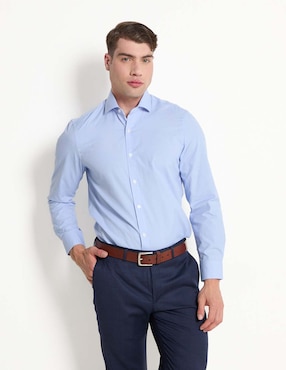 Camisa De Vestir Kenneth Cole Reaction De Algodón Manga Larga Para Hombre