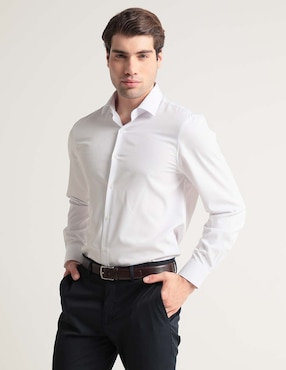 Camisa De Vestir Kenneth Cole Manga Larga Para Hombre