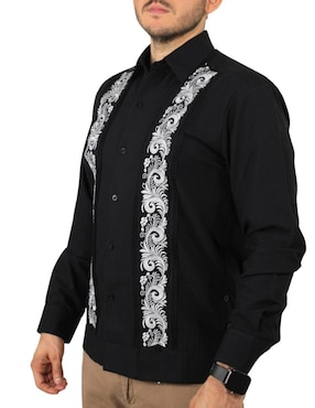Guayabera manga larga Teya Artesanal para hombre