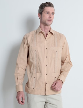 Guayabera Manga Larga Manchester Para Hombre