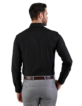 Camisa de vestir Michel Blanc manga larga para hombre