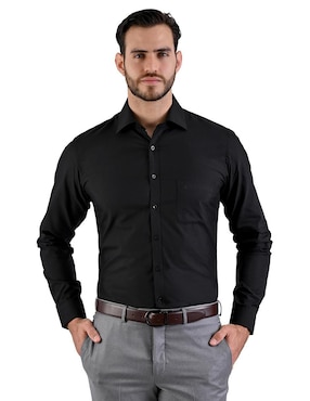 Camisa de vestir Michel Blanc manga larga para hombre