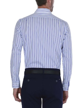 Camisa business casual Scappino de algodón manga larga para hombre