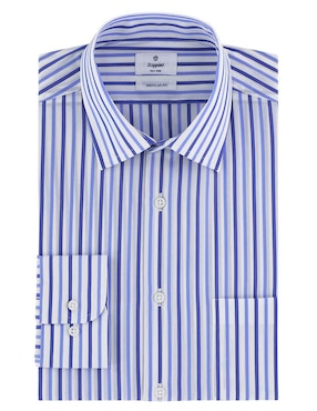 Camisa business casual Scappino de algodón manga larga para hombre