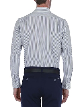 Camisa business casual Scappino de algodón manga larga para hombre