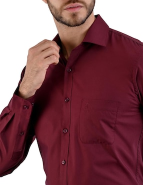 Camisa de vestir Michel Blanc manga larga para hombre