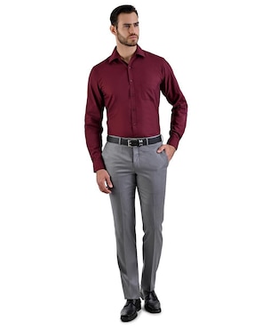 Camisa de vestir Michel Blanc manga larga para hombre