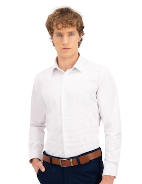 Camisa De Vestir Men's Fashion Manga Larga Para Hombre