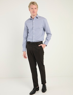 Camisa de vestir Brooks Brothers de algodón manga larga para hombre