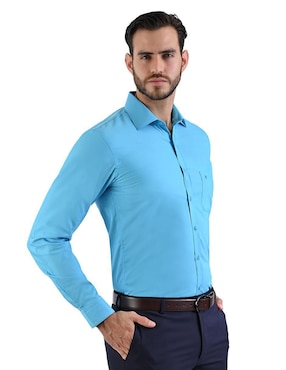 Camisa formal Michel Blanc manga larga para hombre