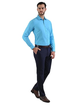 Camisa formal Michel Blanc manga larga para hombre