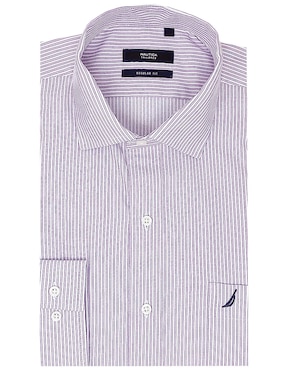 Camisa Formal Nautica De Algodón Manga Larga Para Hombre