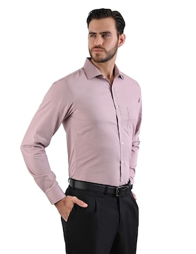 Camisa de vestir Michel Blanc manga larga para hombre