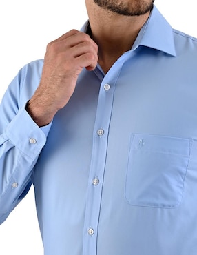 Camisa de vestir Michel Blanc manga larga para hombre