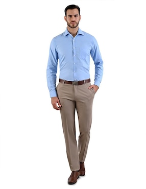 Camisa de vestir Michel Blanc manga larga para hombre