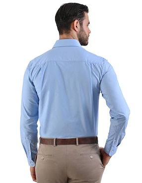 Camisa de vestir Michel Blanc manga larga para hombre