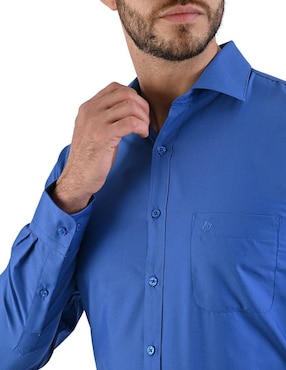 Camisa de vestir Michel Blanc manga larga para hombre