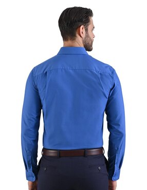 Camisa de vestir Michel Blanc manga larga para hombre
