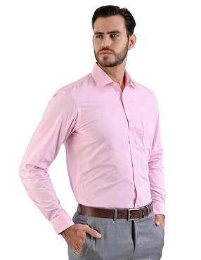 Camisa de vestir Michel Blanc manga larga para hombre