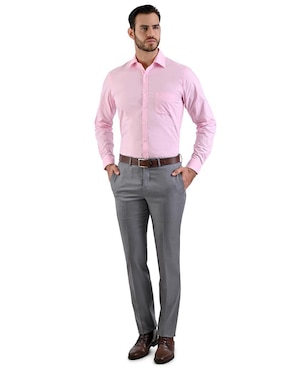 Camisa de vestir Michel Blanc manga larga para hombre