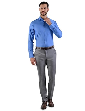 Camisa de vestir Michel Blanc manga larga para hombre