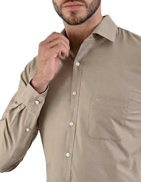 Camisa de vestir Michel Blanc manga larga para hombre