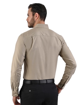 Camisa de vestir Michel Blanc manga larga para hombre