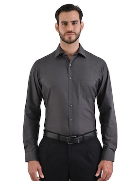 Camisa De Vestir Michel Blanc Manga Larga Para Hombre