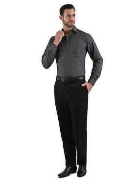 Camisa de vestir Michel Blanc manga larga para hombre