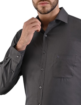 Camisa de vestir Michel Blanc manga larga para hombre