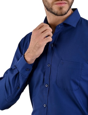 Camisa de vestir Michel Blanc manga larga para hombre