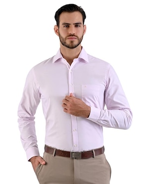 Camisa de vestir Michel Blanc manga larga para hombre