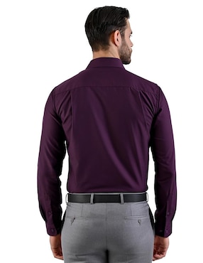 Camisa de vestir Michel Blanc manga larga para hombre