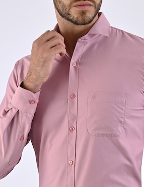 Camisa de vestir Michel Blanc manga larga para hombre