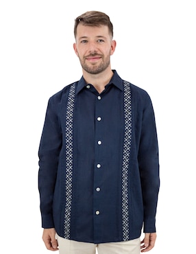 Guayabera Manga Larga G.Candila Para Hombre