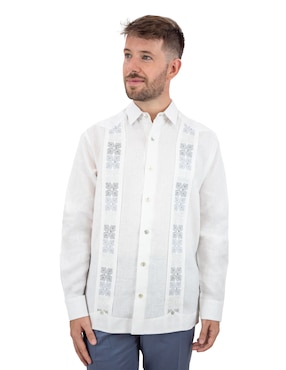 Guayabera Manga Larga G.Candila Para Hombre