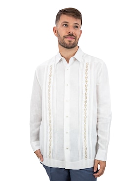 Guayabera Manga Larga G.Candila Para Hombre