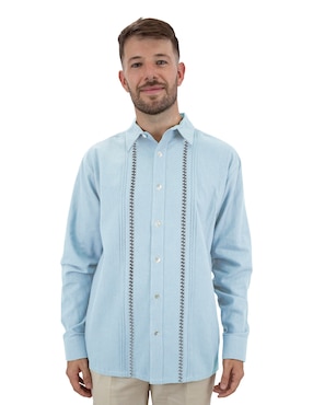 Guayabera Manga Larga G.Candila Para Hombre