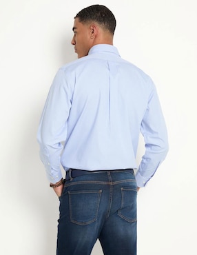 Camisa de vestir Brooks Brothers de algodón manga larga para hombre