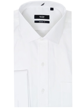 Camisa de vestir formal Nautica de algodón manga larga para hombre