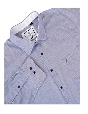Camisa business casual Michel Blanc de algodón manga larga para hombre