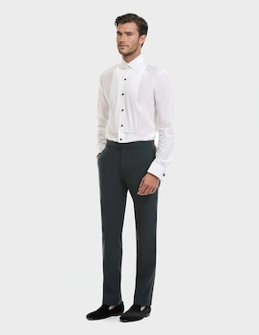 Camisa etiqueta Forti Black Tie de algodón manga larga para hombre