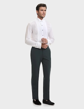 Camisa etiqueta Forti Black Tie de algodón manga larga para hombre