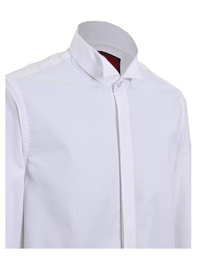 Camisa etiqueta Michel Blanc de algodón manga larga para hombre