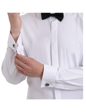 Camisa etiqueta Michel Blanc de algodón manga larga para hombre